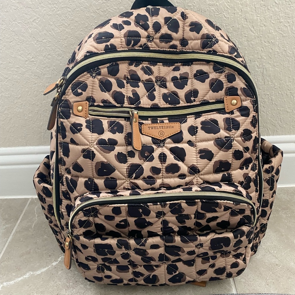 Twelve Little Diaper Bag Backpack leopard